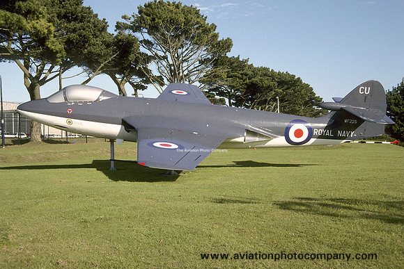 Royal Navy Hawker Sea Hawk F.1 WF225 displayed at RNAS Culdrose (1997)