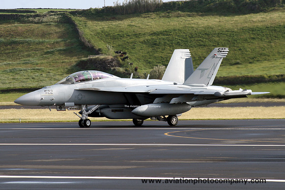 US Navy VAQ-135 Boeing EA-18G Growler 166942/NL-522 at Lajes (2012)