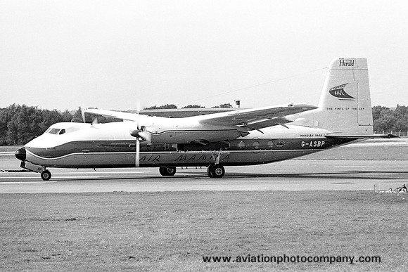 Air Manilla Handley Page Herald G-ASBP at Farnborough (1966)