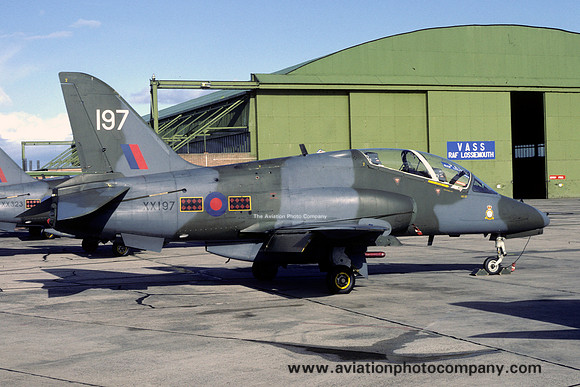 RAF 1 TWU 234 Squadron Hawker Siddeley Hawk T.1 XX197 at RAF Lossiemouth (1984)