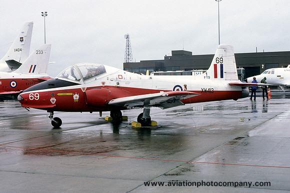 RAF 1 FTS Hunting Jet Provost T.5A XW413/69 at the Mildenhall Air Fete (1981)