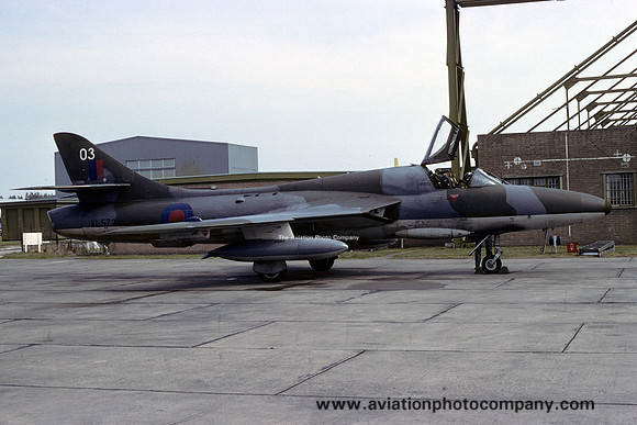 RAF 2 TWU Hawker Hunter T.7 XL572/03 at RAF Lossiemouth (1981)