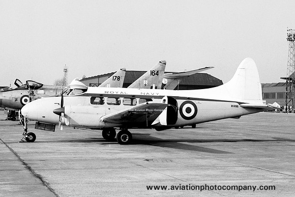 Royal Navy De Havilland Sea Devon C.20 XK896 at RAF Leuchars (1972)