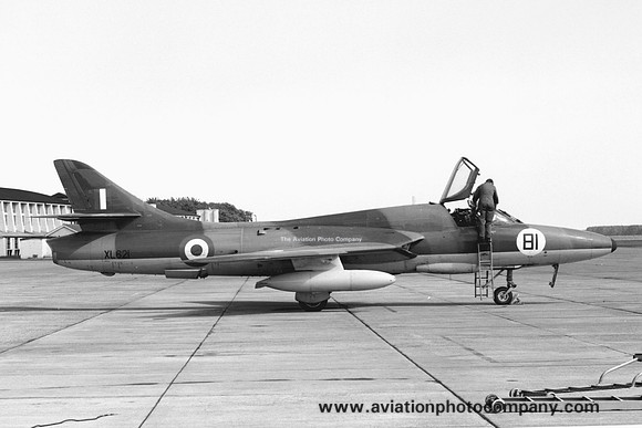 RAF 4 FTS Hawker Hunter T.7 XL621/81 at RAF Leuchars (1972)