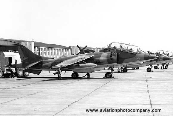 RAF Harrier OCU Hawker Siddeley Harrier T.2 XW280 at RAF Leuchars (1972)