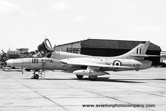 RAF 4 FTS Hawker Hunter T.7 XL565/89 at RAF Leuchars (1972)