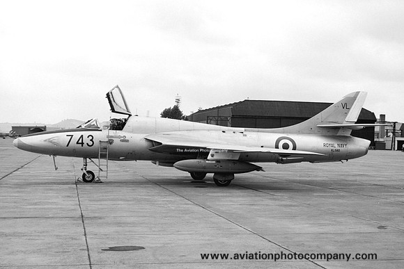 Royal Navy ADS Hawker Hunter T.8 XL580/VL743 at RAF Leuchars (1972)