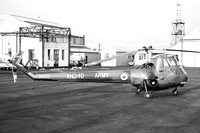 Army Air Corps 651 Squadron Saro Skeeter AOP.12 XN340 at Newcastle Woolsington (1965)