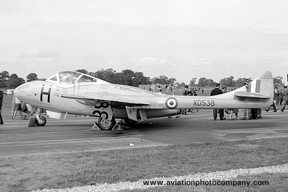 RAF CATCS De Havilland Vampire T.11 XD538 (1966)