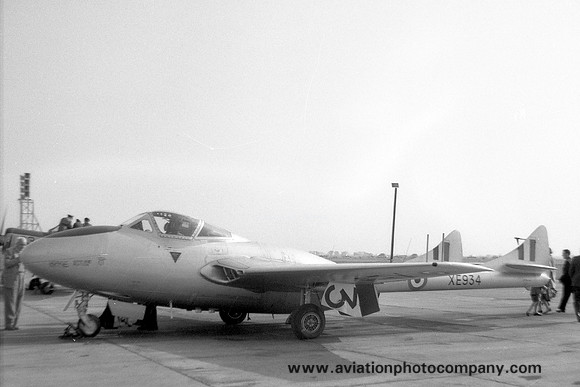 RAF Middleton St George Station Flight De Havilland Vampire T.11 XE934 (1959)