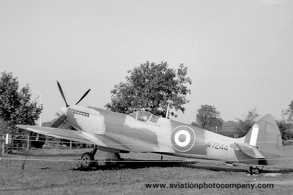 RAF Supermarine Spitfire XVI 7244M displayed at RAF Middleton St George (1959)