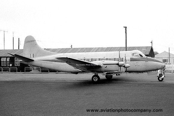 RAF Queen's Flight De Havilland Heron C.3 XH375 at Newcastle Woolsington (1960)