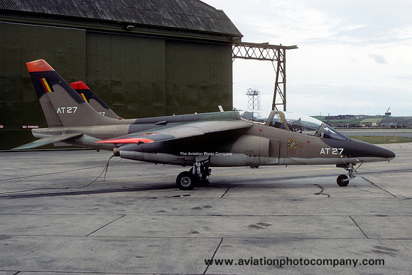 Belgian Air Force Dassault Breguet/Dornier Alpha Jet 1B+ AT27 at RAF Lossiemouth (1984)
