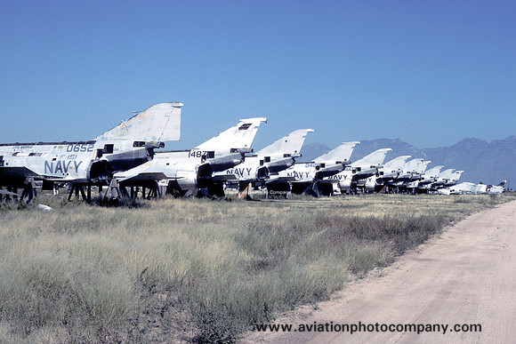 US Navy McDonnell F-4Bs at MASDC Davis Monthan (1984)
