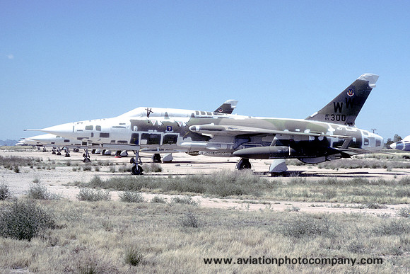 USAF 35 TFW Republic F-105G Thunderchief 63-8300/WW at MASDC Davis Monthan (1984)