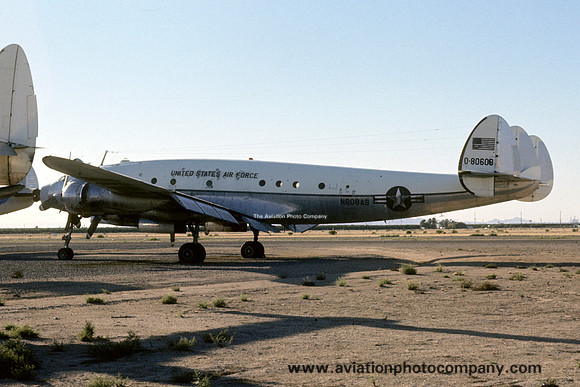 Ex USAF Lockheed C-121A Constellation 48-0608/N808AS stored at Falcon Field (1974)