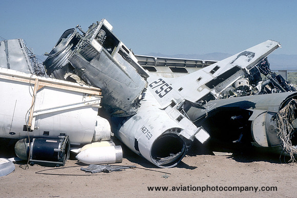 US Navy Douglas A-4B Skyhawk 142759 wreck at China Lake (1978)