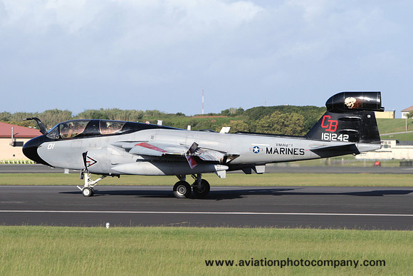 US Marines VMAQ-1 Grumman EA-6B Prowler 161242/CB-01 at Lajes (2009)