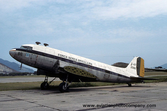 Brazilian Air Force Douglas C-47 2086 at Afonsos (1981)