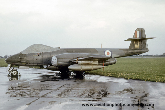 RAF Church Fenton Station Flight Gloster Metoer F.8 WH303 at RAF Leconfield (1961)