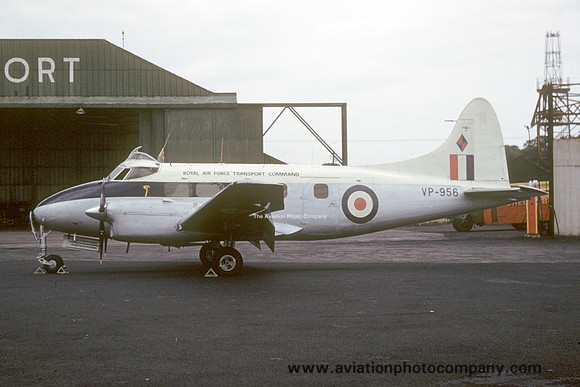 RAF Transport Command De Havilland Devon C.1 VP956 at Newcastle (1960)