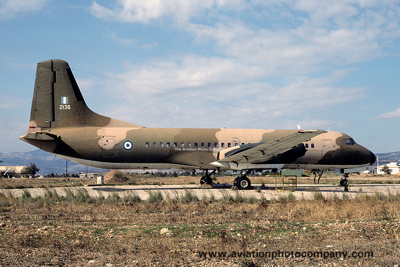 Greek Air Force NAMC YS-11 2136 stored Elefsis (1996)