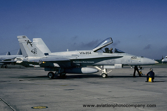US Navy VFA-204 McDonnell Douglas F/A-18A Hornet 161946/AF-400 (1993)