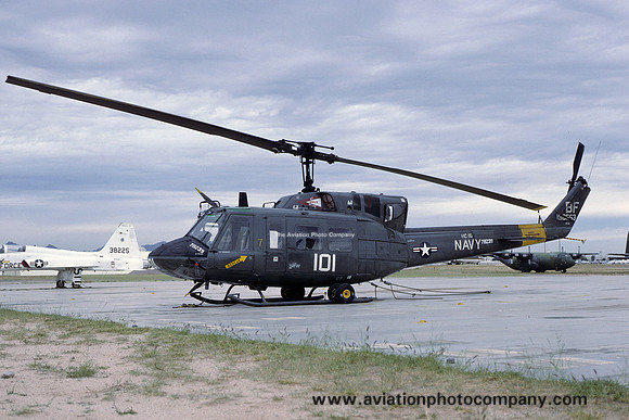 US Navy HC-16 Bell HH-1N 158553/BF-101 at AMARC Davis Monthan (1993)