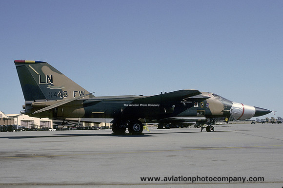 USAF 48 TFW GD F-111F Aardvark 72-0448/LN at AMARC Davis Monthan (1992)