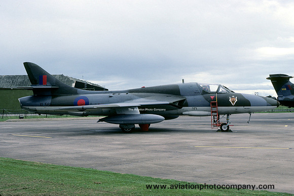 RAF 12 Squadron Hawker Hunter T.7 XL568 at RAF Lossiemouth (1981)