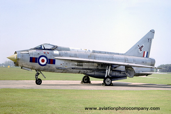 RAF English Electric Lightning F.1A XM178 in use as decoy at RAF Leuchars (1978)