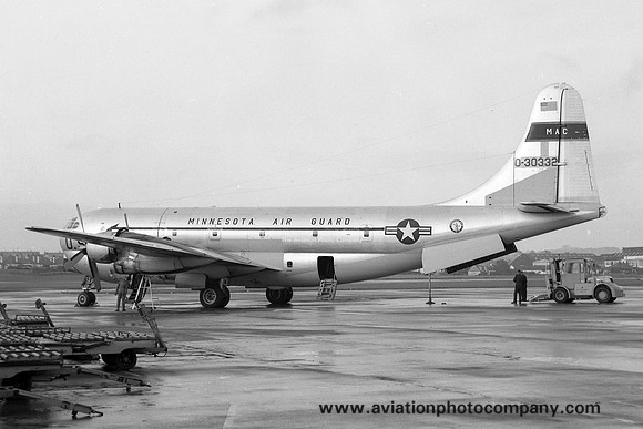 USAF Minnesota ANG 109 ATS Boeing C-97G Stratofreighter 53-0332 at Prestwick (1970)