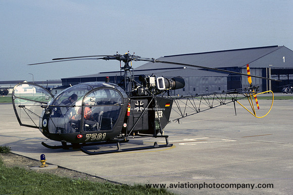 German Army HFS900 Sud Alouette II 75+81 (1981)
