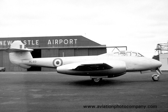RAF 13 Group Gloster Meteor T.7 WL419 at Newcastle (1959)