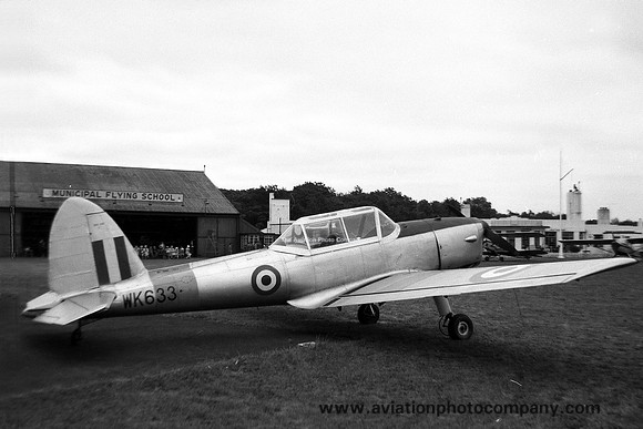 RAF Manchester UAS DHC-1 Chipmunk T.10 WK633 at Newcastle (1959)
