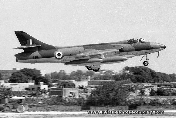 Indian Air Force Hawker Hunter F.56 A-967 at Malta Luqa