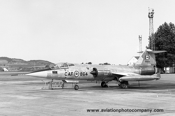 Canadian Armed Forces 1 CAG 421 Squadron Canadair CF-104 Starfighter 104864 at RAF Leuchars (1971)
