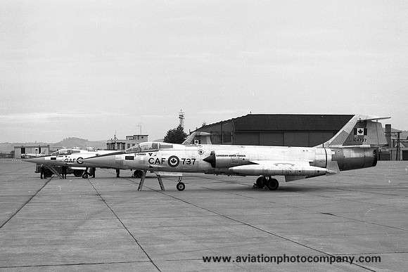 Canadian Armed Forces 1 CAG 421 Squadron Canadair CF-104 Starfighter 104737 at RAF Leuchars (1971)