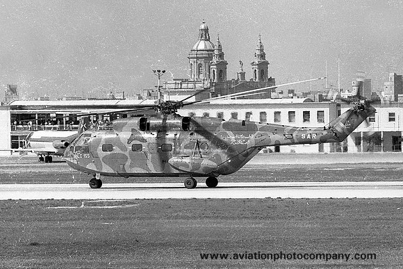 Libyan Air Force Sud SA.321M Frelon LC-155 at Malta Luqa