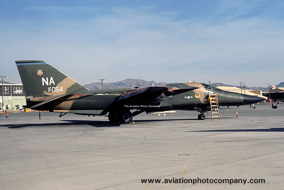 USAF 474 TFW 428 TFS GD F-111A Aardvark 67-0054/NA at Nellis AFB (1975)