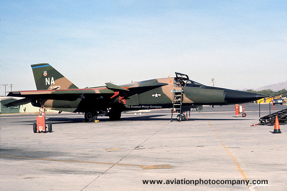 USAF 474 TFW 428 TFS GD F-111A Aardvark 67-0052/NA at Nellis AFB (1975)