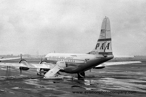 Pan American World Airways Boeing 377 N1024V at Prestwick