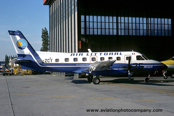 Air Littoral Embraer Bandeirante PP-ZCY at the Paris Air Show (1977)