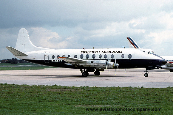 British Midland Airways Vickers Viscount G-BAPE (1977)
