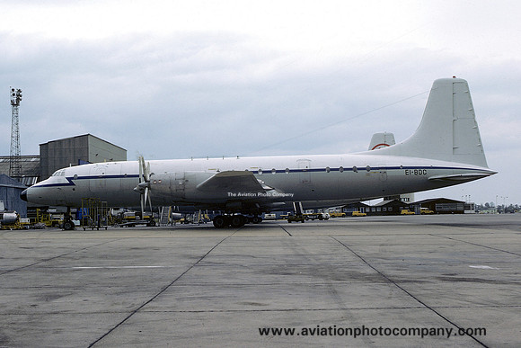 Bristol Britannia EI-BDC at Luton (1977)