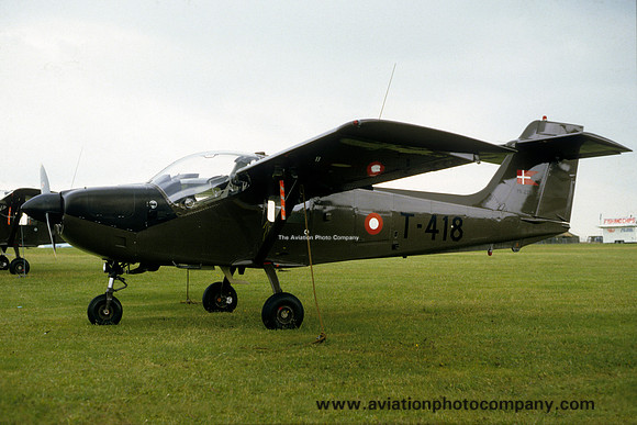 Danish Air Force SAAB MFI-17 Supporter T-418 at Middle Wallop (1986)