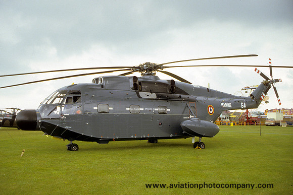 French Navy 32F Sud SA.321G Super Frelon 164 at Middle Wallop (1986)
