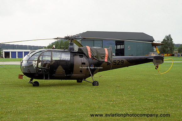 Dutch Air Force 298 Squadron Sud Alouette III A-529 at Middle Wallop (1986)