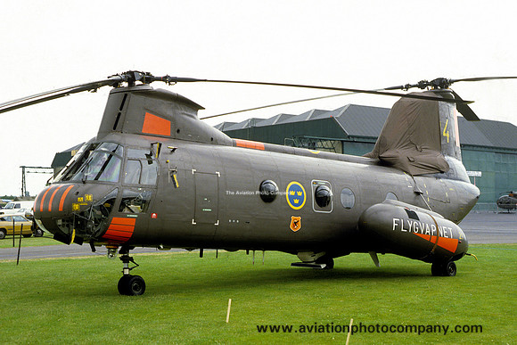 Swedish Air Force Vertol 107 4454 at Middle Wallop (1986)