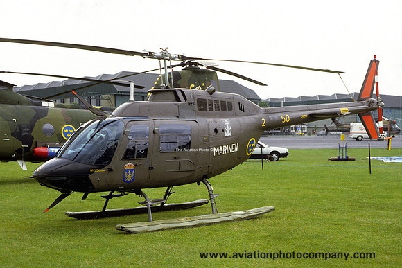 Swedish Navy Bell 206 6050 at Middle Wallop (1986)
